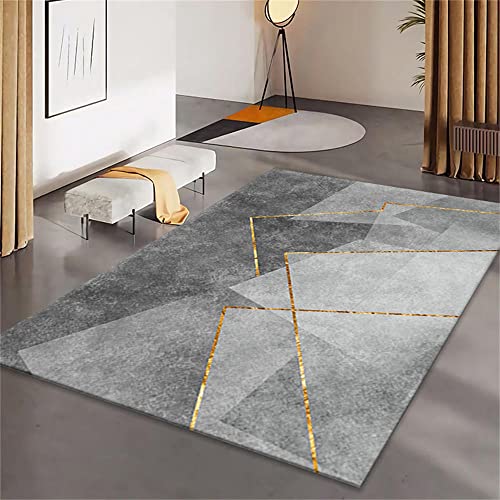 Tapis pas chers anti dérapant 200x300cm gris doré moderne