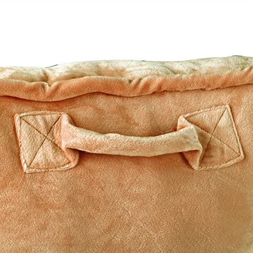 Home Soft Things Super Soft Do It Yourself Bedrest Reading Pillow Cover And Filling, Need Assembly, Lounger Backrest Pillow For Sitting In Bed With Arms Pockets, 20" X 18" X 17", Amphora #TOP6