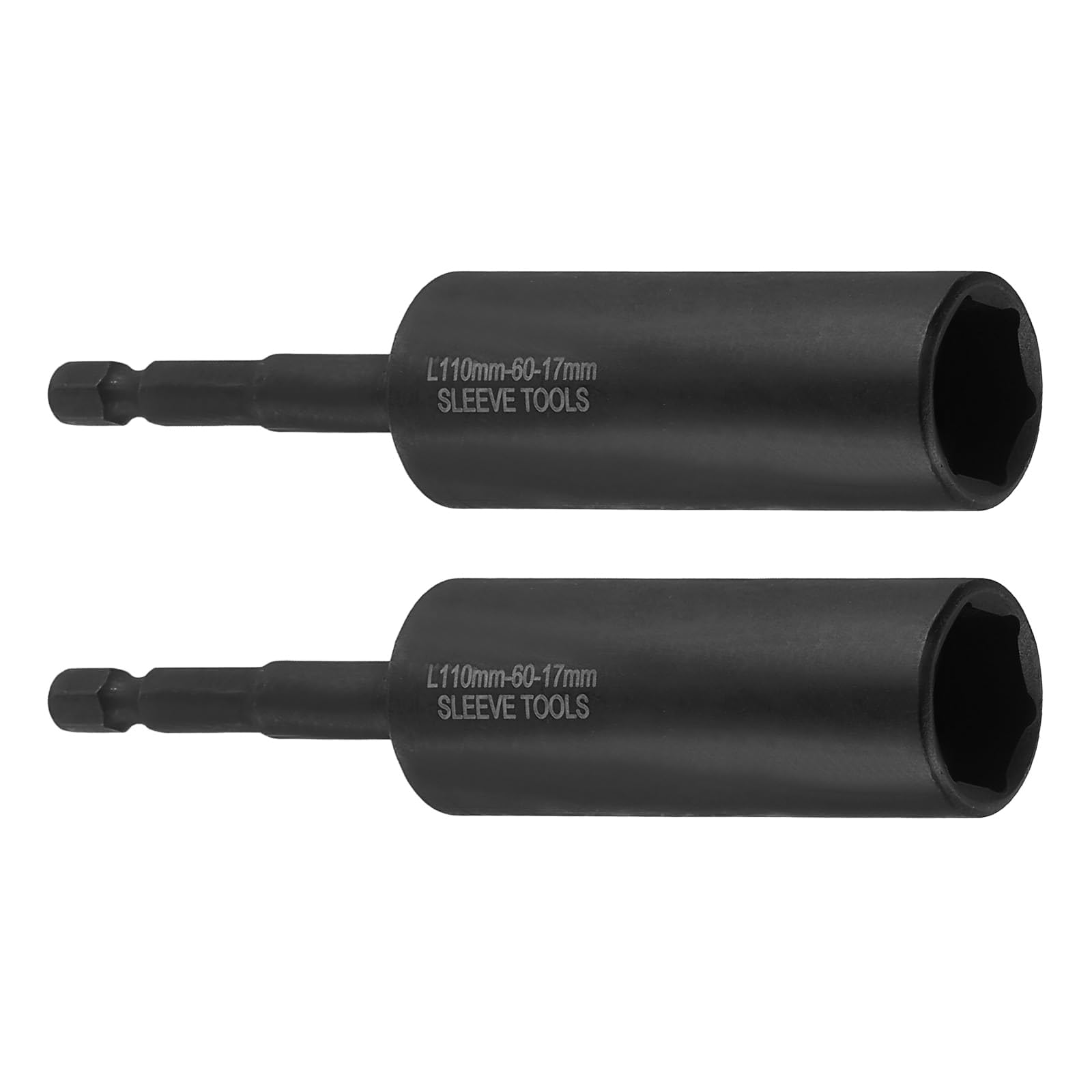 ROWORKX 17mm Nut Driver Bit for Impact Driver 110mm Long Reach Magnetic 2pc