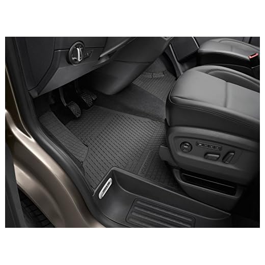 Volkswagen Original T5 T6 Transporter Multivan Allwetter Alfombrillas de Goma 2 Delantera, Color Negro 7H1061502A 82V