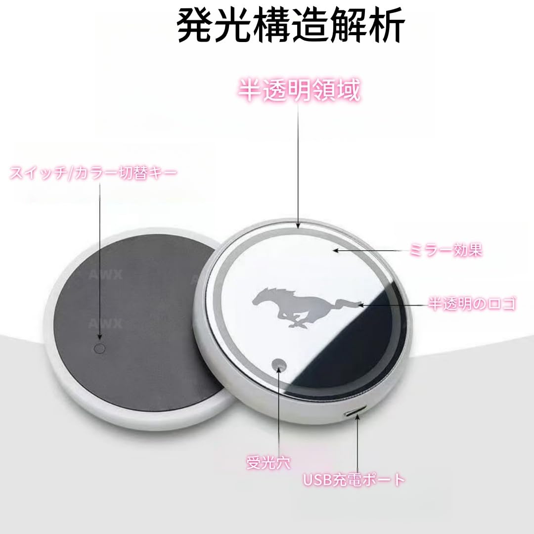 Amazon.co.jp: ZRV 車載LED コースター カップ ホルダー 車ロゴ