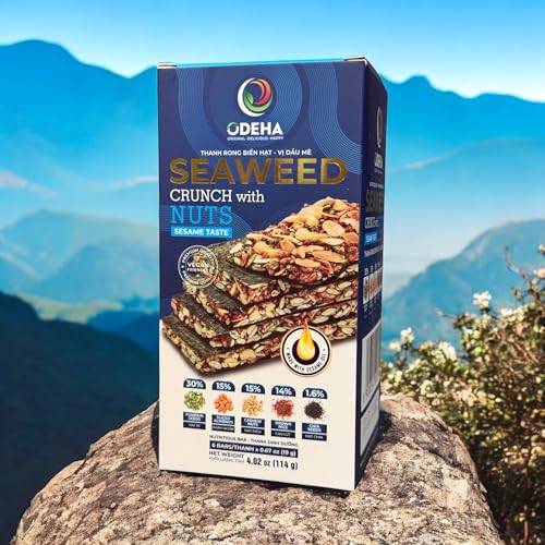 Image of Combo - Sesame Seaweed Nuts and Cheese Seaweed Nuts - Thanh Rong Bien Vi Dau Me va Thanh Rong Bien Vi Pho Mai - 4 per Box with 2 Boxes per Order