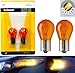 Flosser Incandescent BAU15s PY21W 7507 21W 9667101 Amber Turn Signal Light Bulbs Replacement Lamp (Pack of 2) Made in Germany
