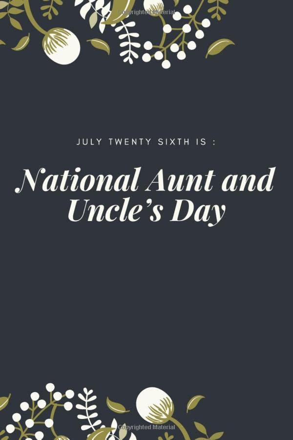 National Aunt and Uncle’s Day: Note-book & Sketchbook Glossy cove...