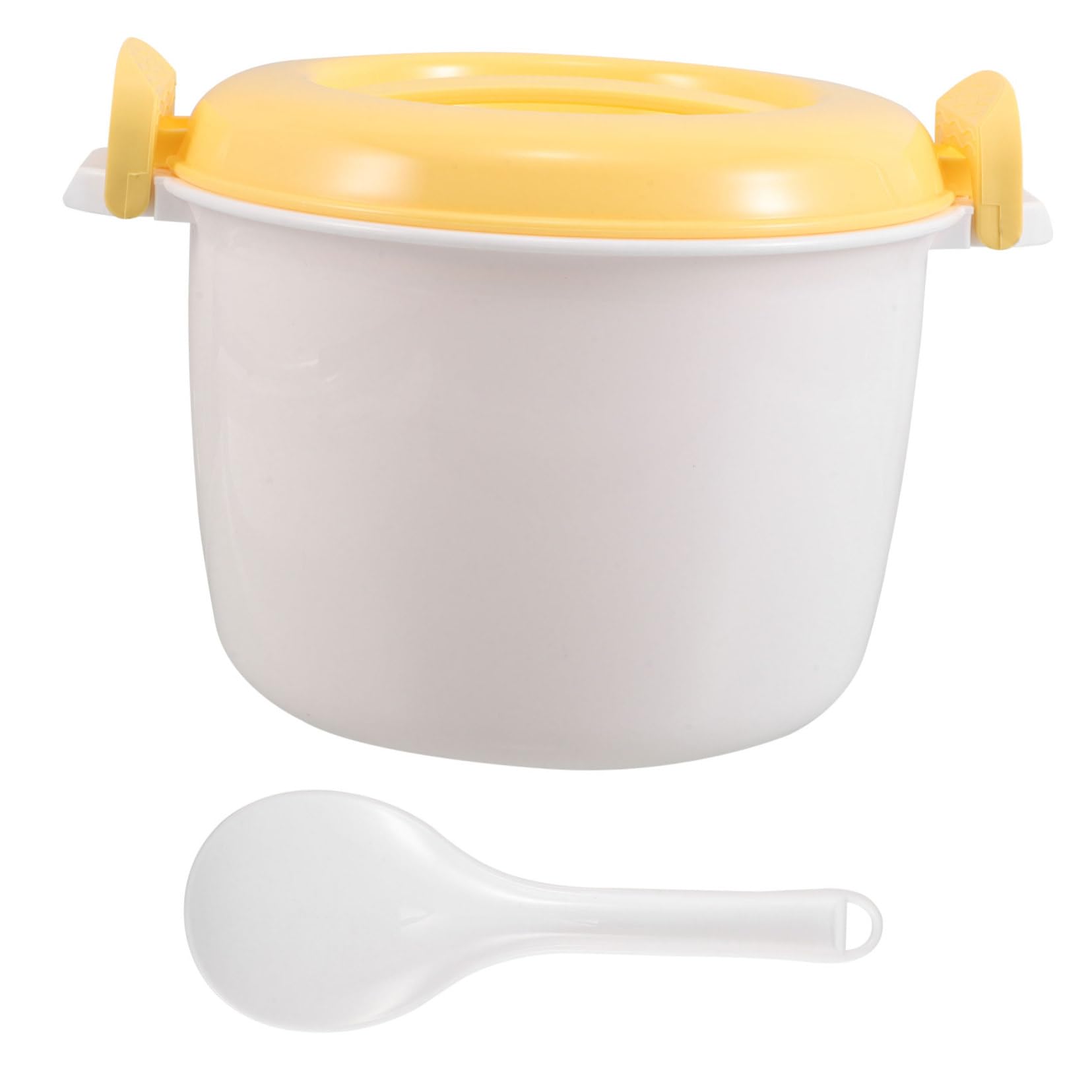 Amosfun Microwave Rice Cooker Multi Functional Rice and Vegetable Steamer for Small Kitchens Easy to Use and Clean Compact Design for Quick Meals and Cooking Convenience