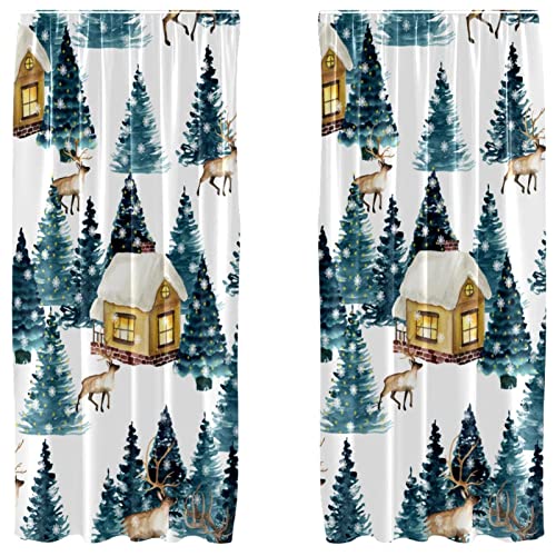 Cortinas opacas de Navidad de 55x84 pulgadas para habitación infantil 2