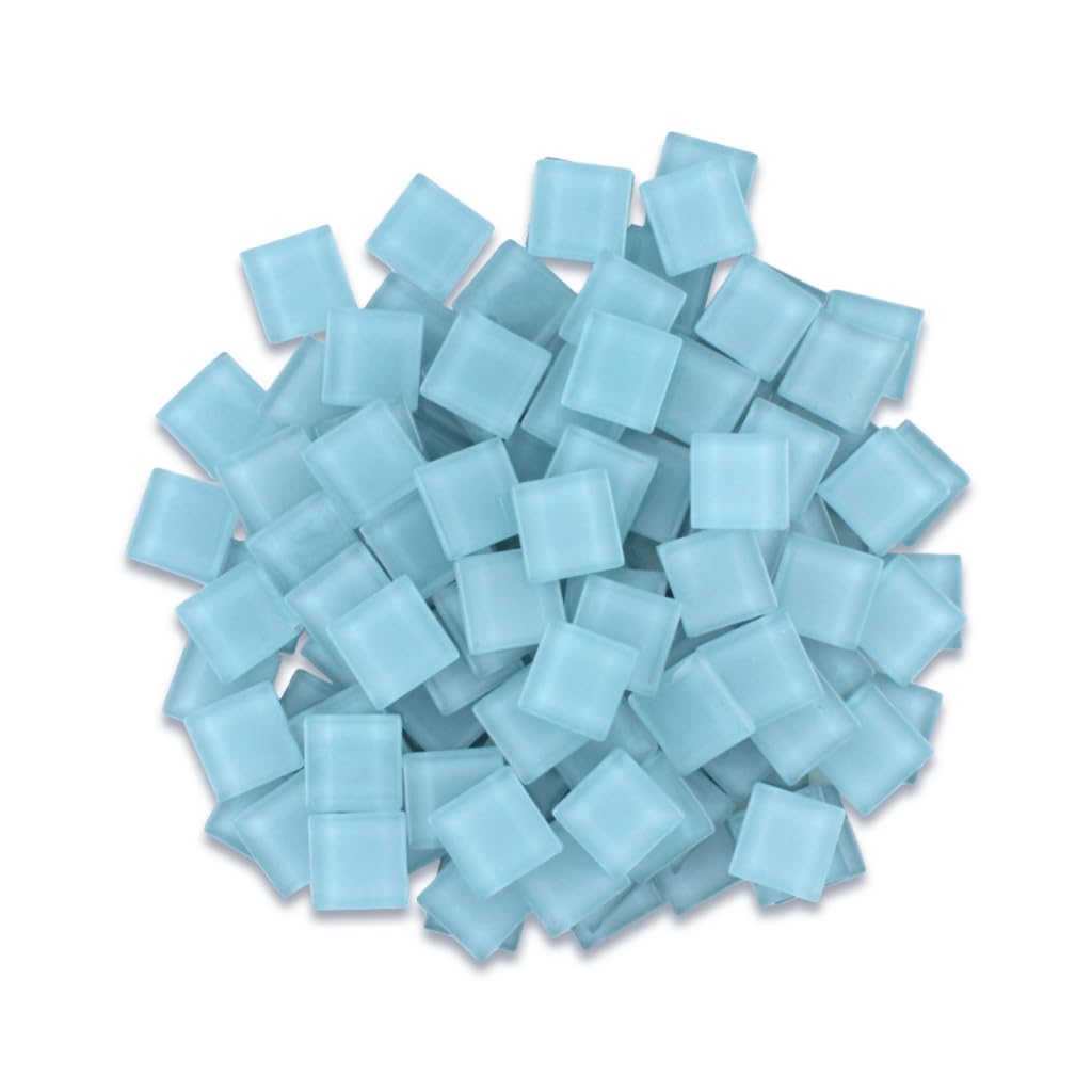 Glossy 15x15x3.5mm Crystal Glass 200 Gm Pale Turquoise AG-800-image-25