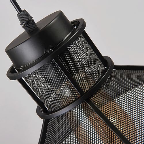 Lustre industriel rétro américain avec pendentif en maille pour ferme