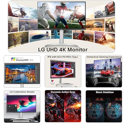 LG 27UP850K 68.4 cm (27 Inch) Ultrafine UHD (3840 x 2160) IPS Monitor, VESA DisplayHDR 400, 95% DCI-P3, DP, HDMI, USB Type-C (90W PD), Speakers, Integrated Mac Controls, Anti-Glare, HAS Stand, White view 2