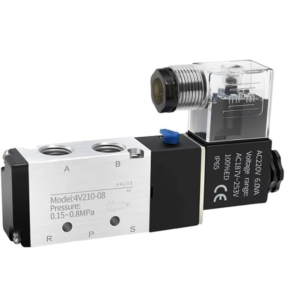 4V310/410 Pneumatic Solenoid Valve - 5-Way 2-Position Solenoid Valve Set for efficient Gases Control(4V310-10 DC24V)