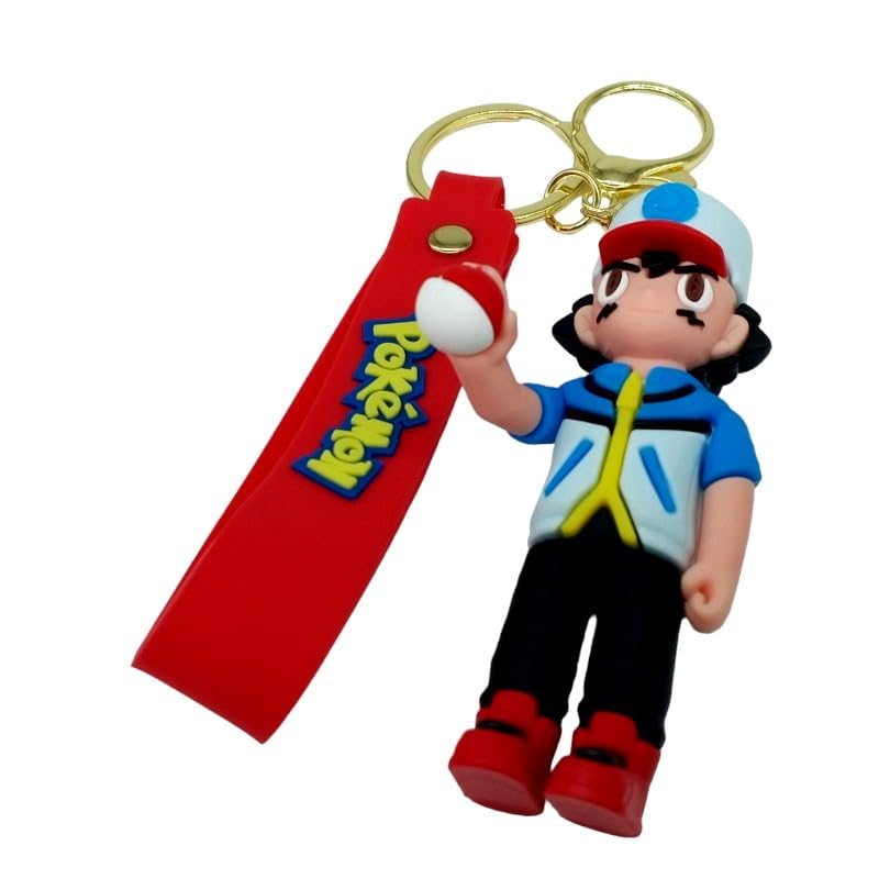 KENMA Ash Ketchum Standing Pokeball On Hand 3D Lanyard Rubber Multicolour Keychain Lanyard charm Keyring (B0D2KZV3LB) Amazon Price History, Amazon Price Tracker
