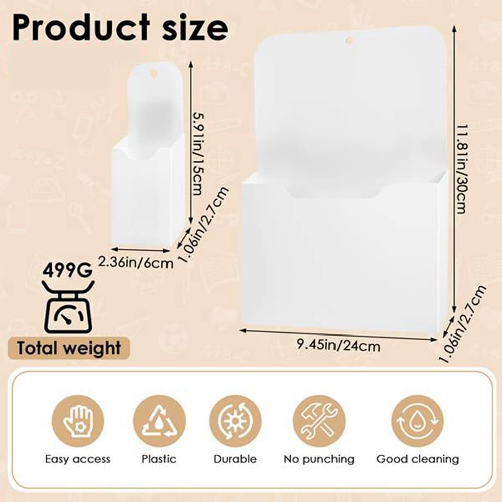 AWAOVV 1Set Magnetic Storage Box Whiteboard Pencil Holders School Supplies, Organizer for Fridge Whiteboard, Magnetic Surface - Image 3