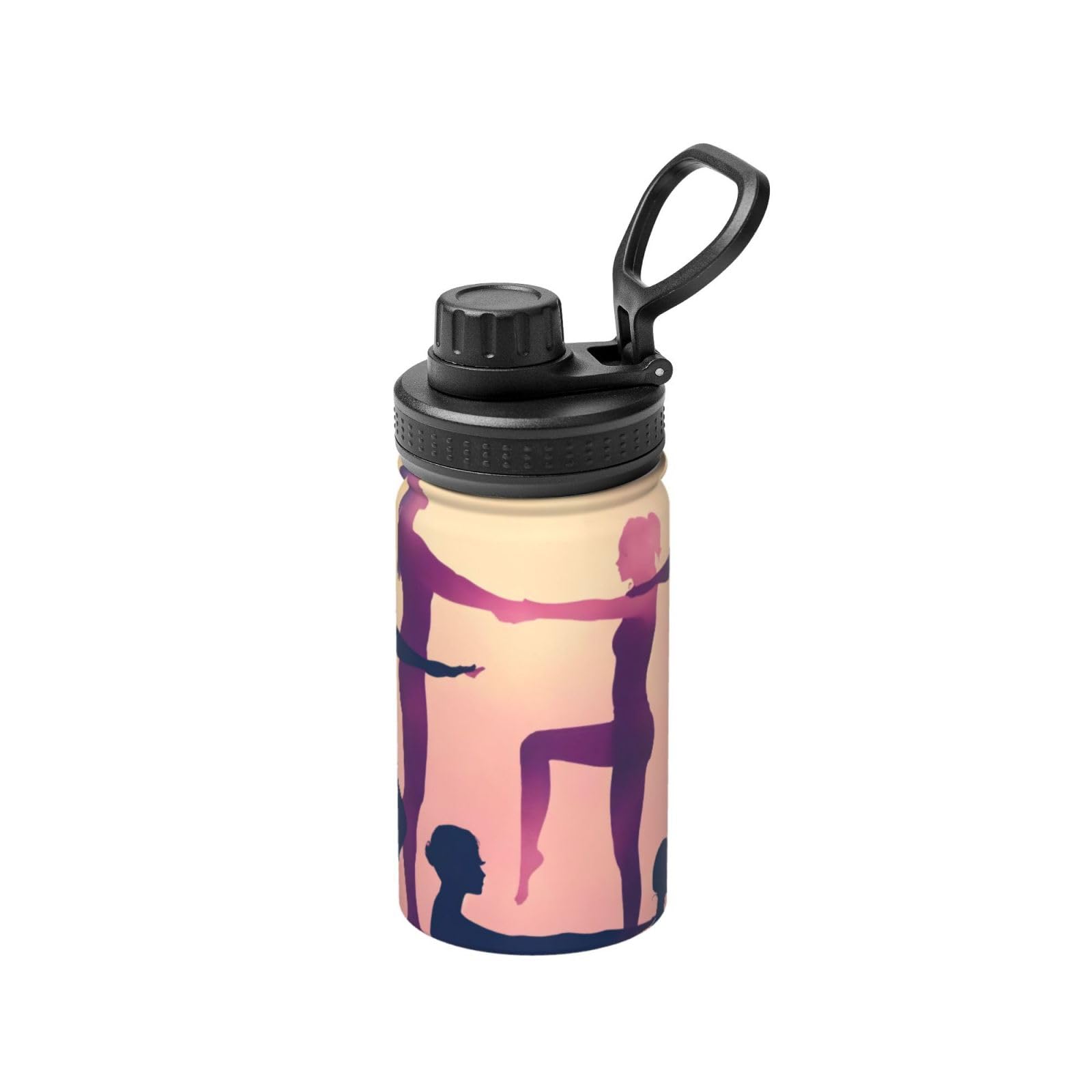 Botella de agua de acero inoxidable duradera de 355 ml con doble pared