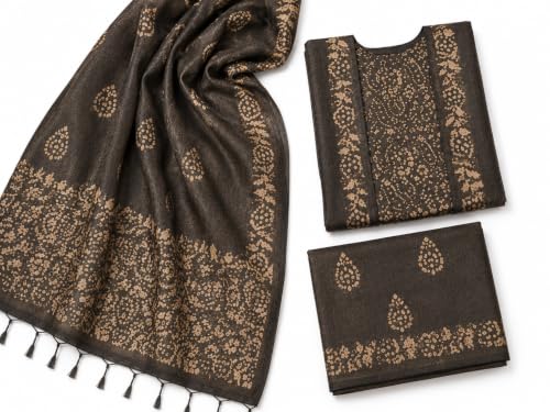 Image of HAIDER ALI AND SONS Women's Cotton Silk Batik Print Unstitched Salwar Suit Dress Material with Dupatta | Bhagalpuri Handloom Fabric | Casual, Office & Festival Wear