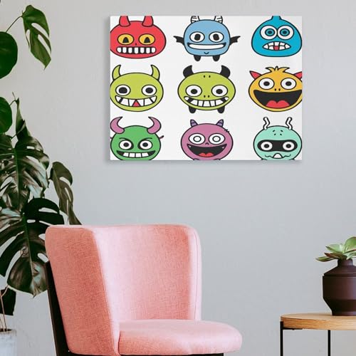 Toile murale monstres dessin animé pour rompre la monotonie