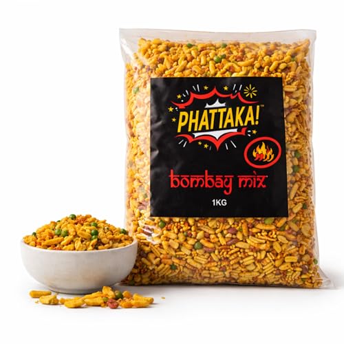 Phattaka Bombay Mix Traditional Indian Savoury Snack Bold Spices Crunchy Sev Peanut Rich Authentic Street Style 1KG Value Bag