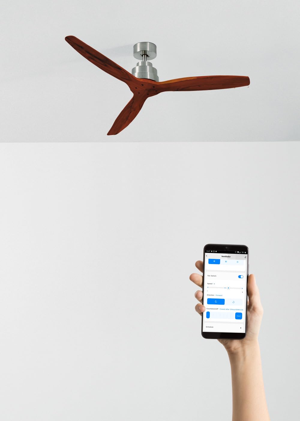 CREATE/WINDSTYLANCE DC/Plafondventilator met licht, zwarte CREATE/WINDSTYLANCE DC/Plafondventilator met licht, zwarte