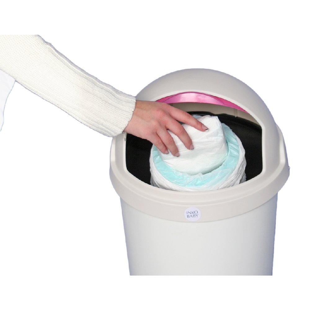 Inko Baby Windeleimer für Nachfüllkassetten - weiß/blau