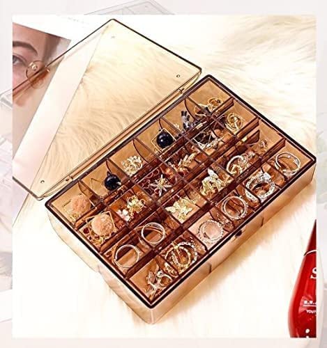 Sunshine EnterpriseSunshine Enterprise Jewellery Organiser 30 Grid Double Layer Storage Box Case with Dividers Container for Rings, Earrings, Necklace Home Organizer
