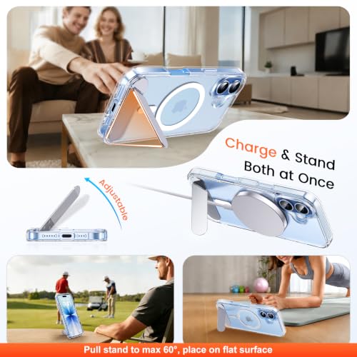 Ratcase Magnetic for iPhone 17 Case with Stand, Clear - image 3