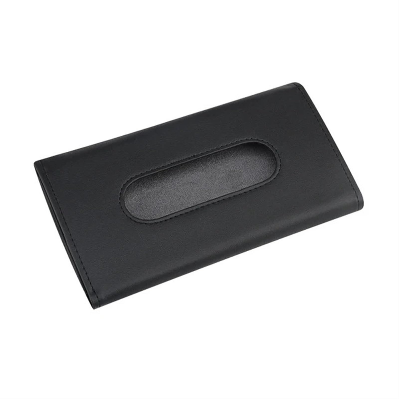 Car Trim Interior Car Visor Tissue Holder PU Leather Hanging Paper Towel Clip Napkin Backseat Case Auto Interior(Black with clip)