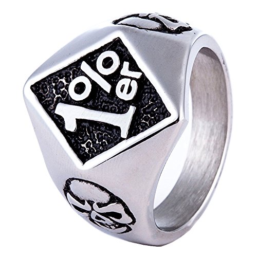 Image of Genuine Stainless Steel Ring Jewelry for Men Fashion Punk Biker Skull Rings