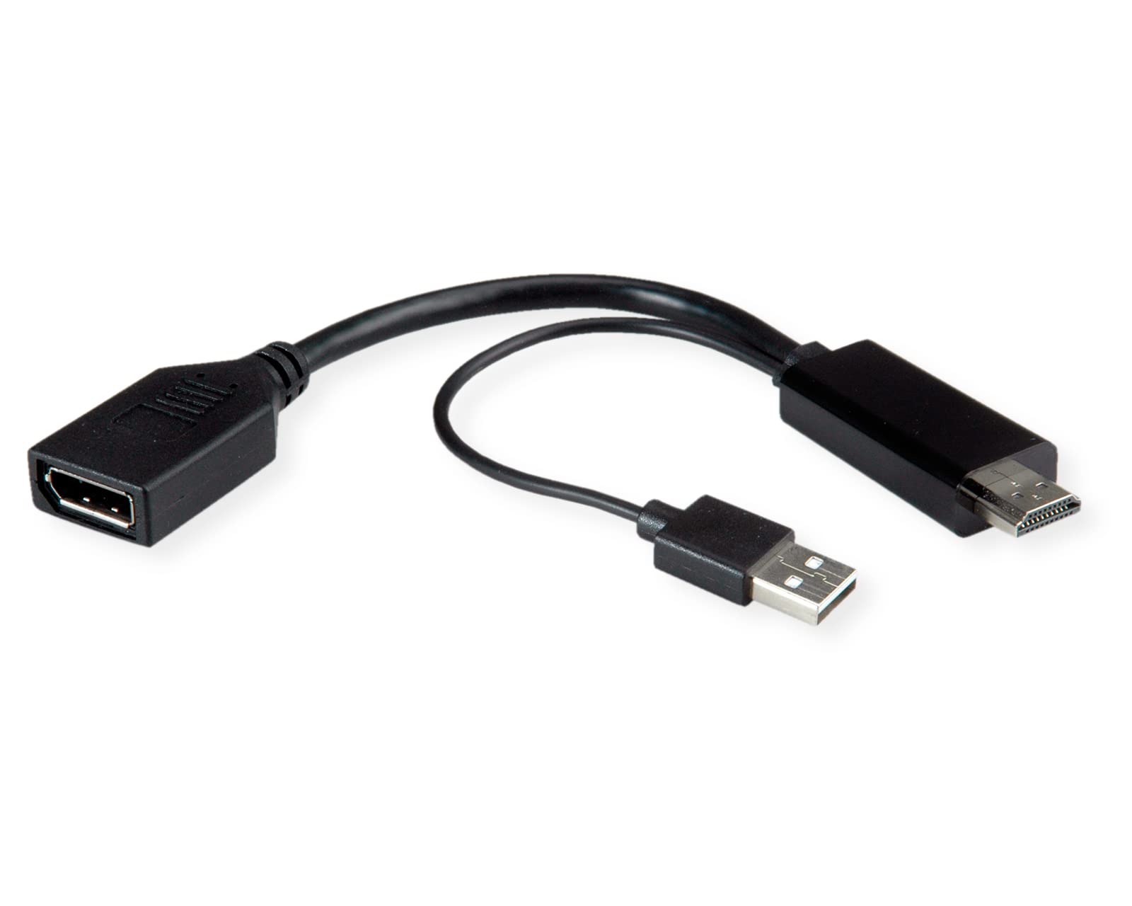 ROLINE Adapter DisplayPort 4K HDMI, v1.2, HDMI ST - DP BU, aktywny
