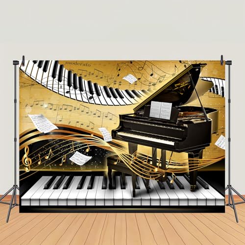 Fondo decorativo piano 7x5 ft para fotografía y fiesta miniatura 2