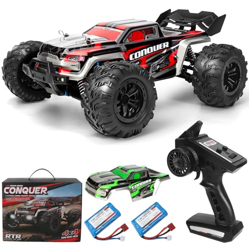 TWIKOMI 1:16 Scale All-Terrain RC Car for Adults - 40+KM/H High Speed 4WD Off-Road Remote Control Truck with 2 Rechargeable Batteries, 2.4GHz Electric Toy Vehicle Gift for Teens and 14+ (1:16 Scale)