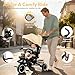 TODEFULL Folding Kids Tricycle, 8 in 1 Toddler Trike W/Removable & Adjustable Canopy, Parent Handle, 5-Piont Harness, Toddler Bike Tricycle for Kids 1-6 Years, EVA Wheels, Storage Basket, Khaki