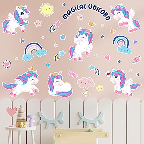 Vinilos Decorativos Unicornio Mágico Multicolor 30x45 cm