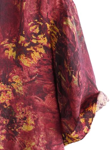 Image of JOTOOK Mens Hawaiian Shirt Short Sleeve Button Down Tropical Shirts Casual Floral Summer Beach Shirt