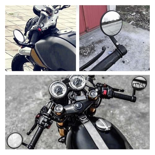 Espejos retrovisores moto de varilla para rutas urbanas en scooter con lente blanca limpia 5