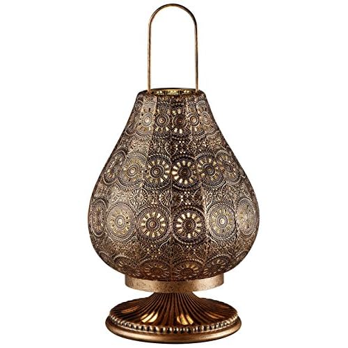 Trio Leuchten Vintage Jasmin Tischleuchte, Metall, Kupfer antik