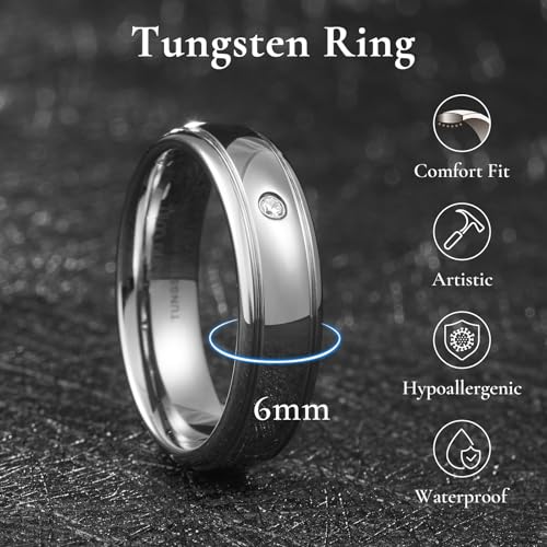 Image of King Will Men's Women's Tungsten Carbide Ring 24k Gold Plated Rose Gold Plated Domed Polished Finish Wedding Band
