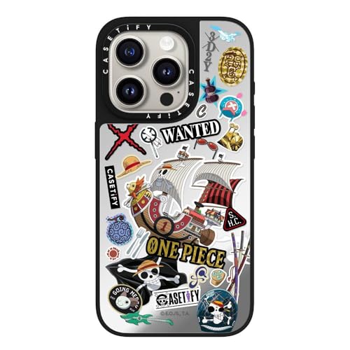 CASETiFY MagSafe Ή~[ iPhone 15 Pro P[X [ː / 1.5m̗NA / One Piece ] - Vo[ (ubNop[) - ONE PIECE 25th Straw Hat Crew 