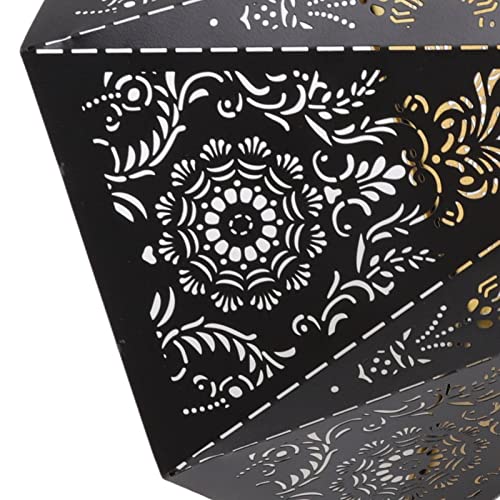 Fydun FYDUND2KRZU56X1 Lamp Shades Modern Scandinavian E27 E26 Wrought Iron Hexagonal Carved Lampshade thumb #7