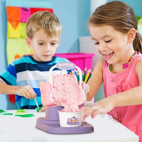 Eismaschine | Softeismaschine | Manuelle schnelle Ergebnisse Einfacher Hersteller von gefrorenen Leckereien | Machen Sie, Sorbet, gefrorenen Joghurt | Kompaktes, langlebiges Kühldesign für Kinder – Bild 3