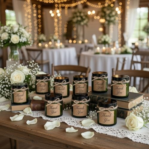 Image of Norme 48 Pcs 4 oz Glass Jars with Lids Cosmetic Jars, Olive Green