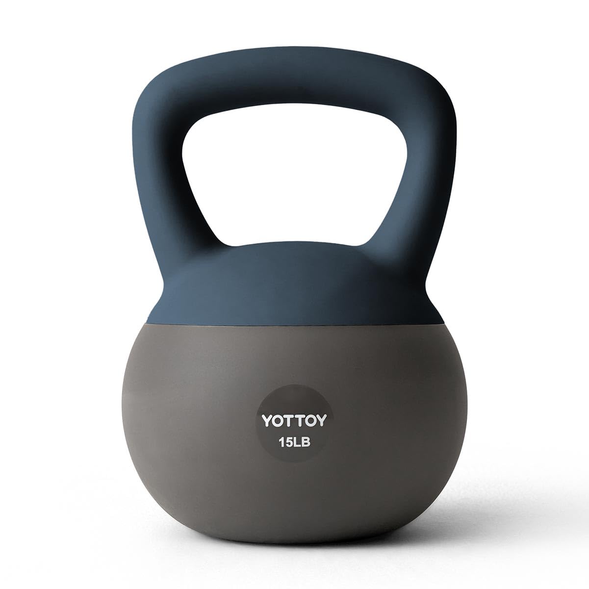 YOTTOY Soft Kettlebell, Set for Strength Training Kettlebells & Home Workouts, Soft-Sided Cushioned Base, Wide-Handle - Ideal for Men, Women, & Beginners (Blue, 15LB)