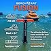 Beach Rat Fusion Anchor & Storage Case - 4ft Jet Ski Anchor/Boat Anchor for Shallow Water and Sandbar - High Strength Telescoping Aluminum Pole & Plastic Boat Accessory - Sand Bar Anchor Kit w/Bag