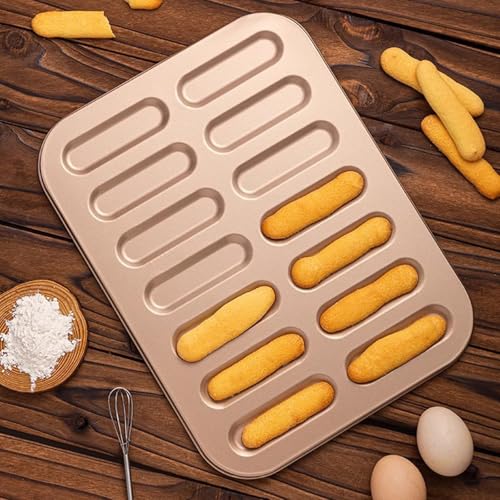 14 Slot Finger Cookie Press Carbon Steel Breadstick Ladyfinger Making Biscuits Stick Baking Tray for Parties Family Cooking Gadget - Image 6
