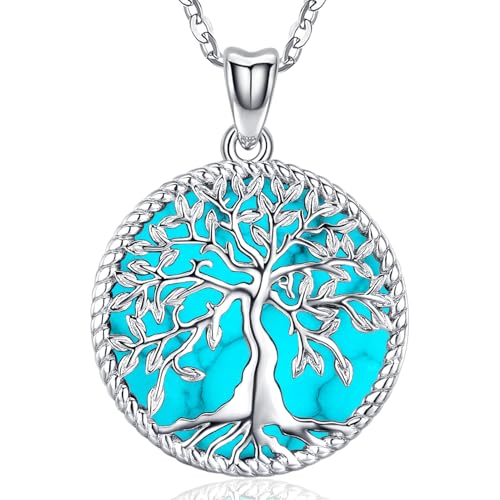 Odinstone Tree of Life Necklace Sterling Silver Pendant for Women | Hypoallergenic Family Tree Necklaces Jewelry for MomWifeGrandmawith Fine Gift Box 182 inch Chain product thumbnail 14
