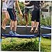 JUMPLAWN 1Pc Round Trampoline Replacement Jumping Mat Durable Black Outdoor Mat for Trampolines Easy to Install Strong Cloth for Outdoor Fun