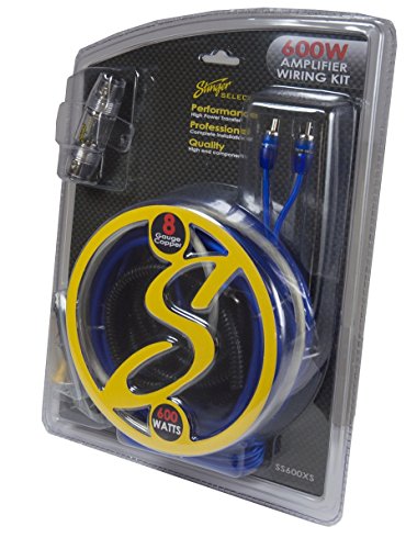 Best Deal STINGER SS600XS 8GA Copper 600W Complete Wiring Kit, Blue