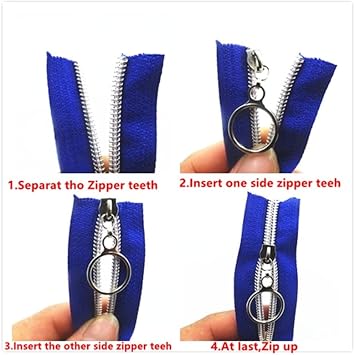 Zipper Repair Kit 2 Meters 4 Slider 5# Golden Silver Slider Tooth Large Piece of Nylon Coil Code DIY Household Sewing Zipper Zipper(Gold Dark gray)