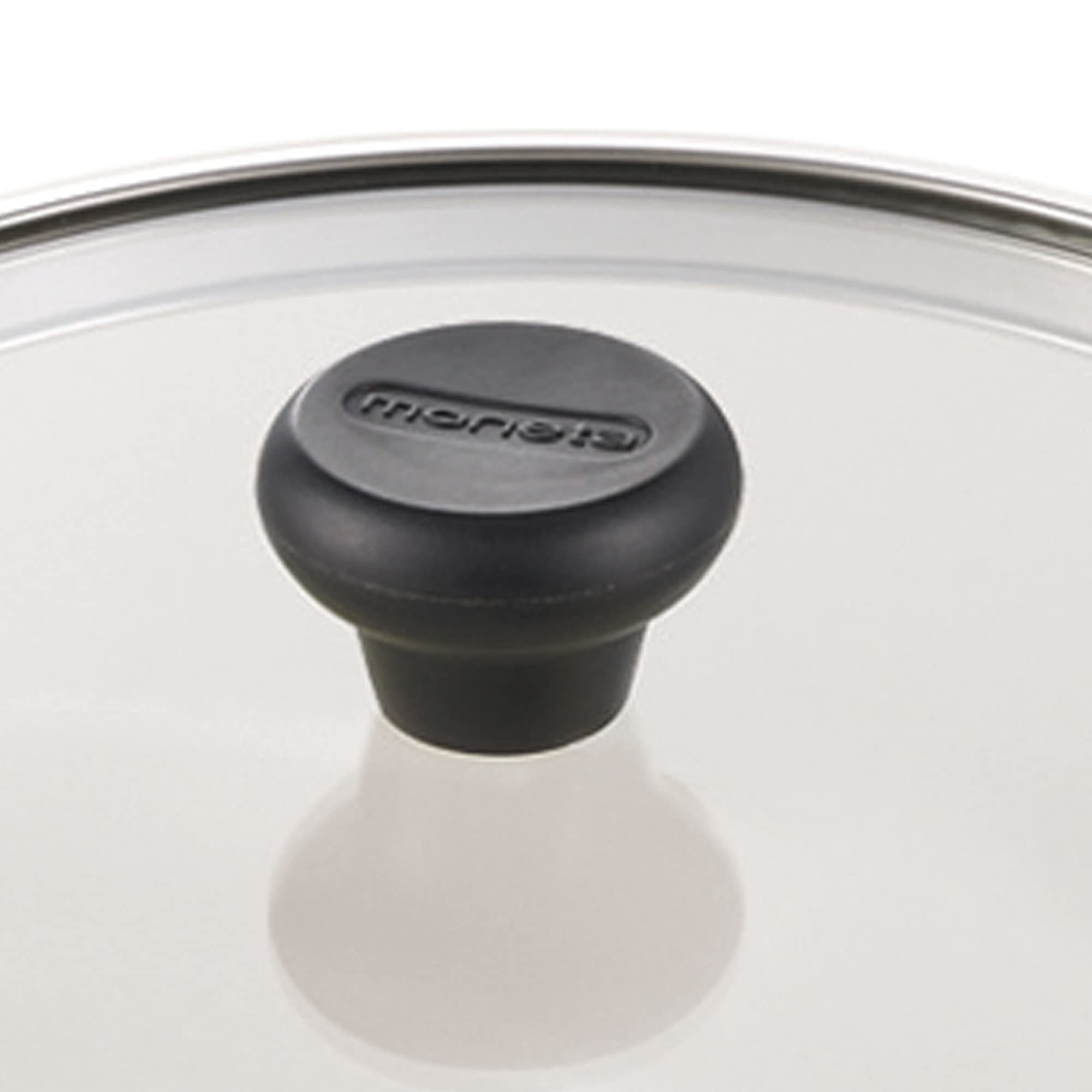 Coperchio In Vetro Per Pentole - Diametro 28 Cm - Con Bordo Inox E Pomolo In Bakelite - Resistente Al Calore - Foto 4