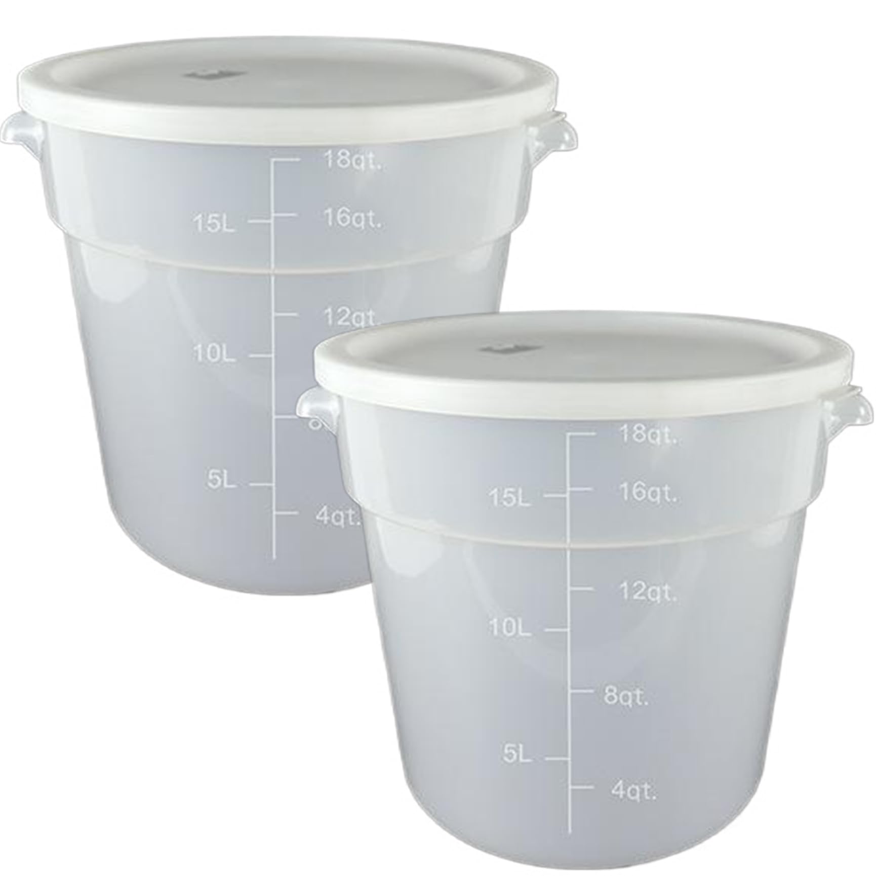 Uanqfegy Food Storage Container - 2PCS 6L Plastic Dough Box with Lid