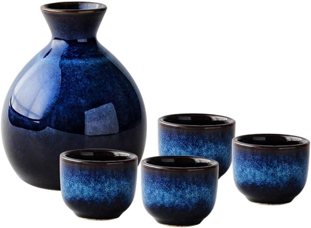 Japoński zestaw kubków do sake – ceramiczne szklanki do sake do ciepłych i zimnych napojów, idealny prezent do dekoracji domu dla rodziny i przyjaciół, idealne do rozrywki i świętowania