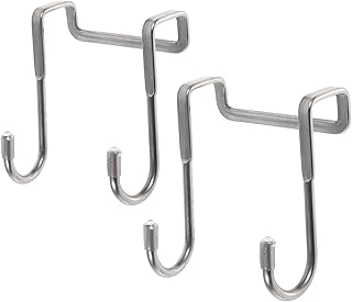 2pcs Dual Door Hook Over The Door s Shape Hook Dual Towel Hook Hanger Cabinet Hook Over Door Towel Hook Hanging Racks for Clothes Heavy Duty S-Shaped Hooks Hanger for Home Hook up